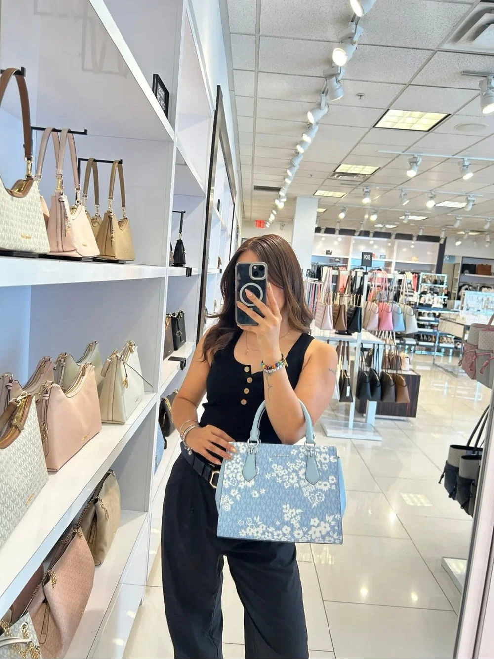 Michael Kors Pale Ocean Medium Marilyn Satchel